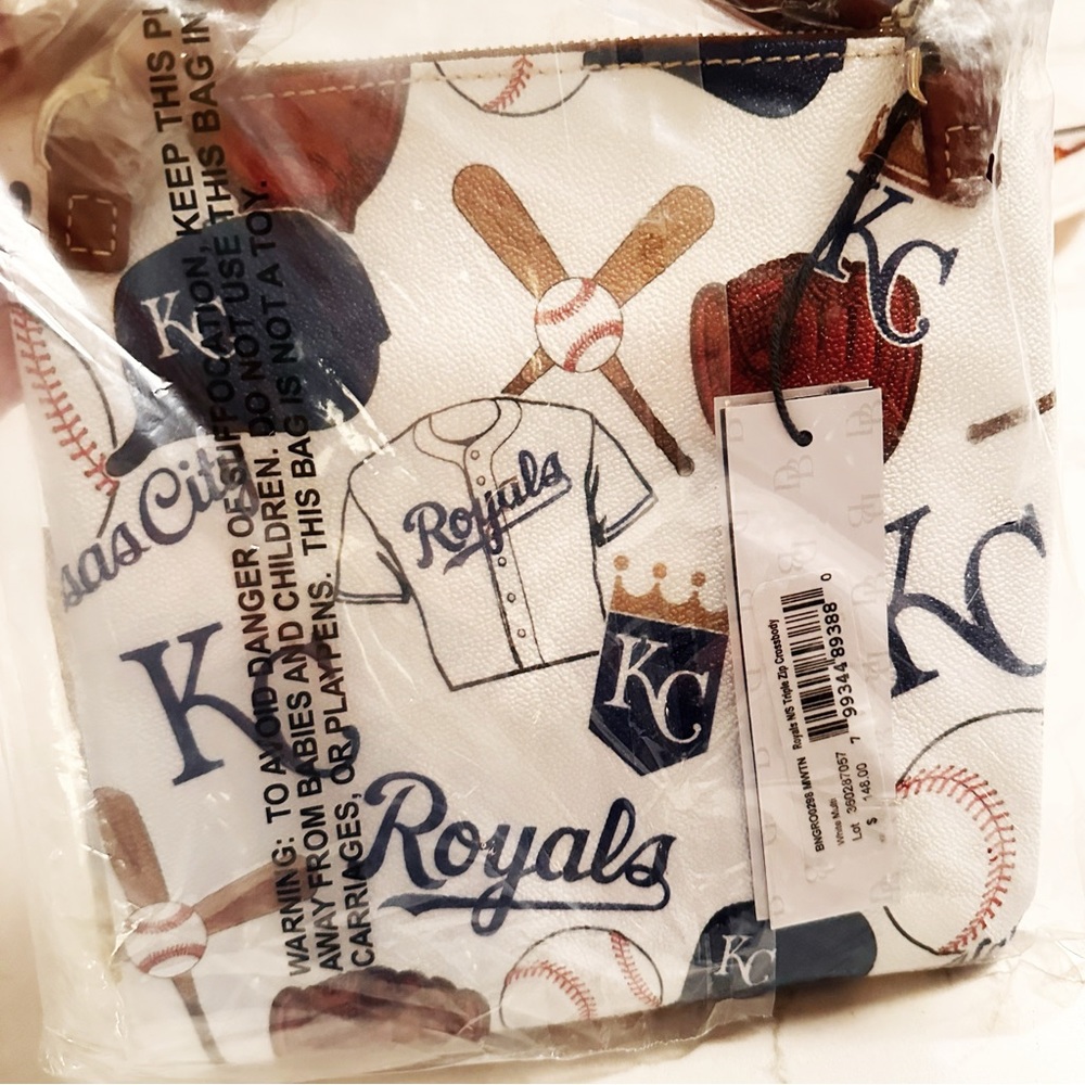 Dooney & Bourke Kansas City Royals NS Triple Zip Crossbody Bag - Picture 4 of 8